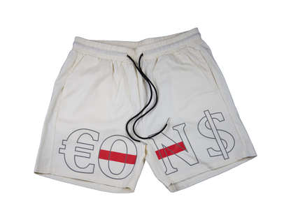 €ON$ Money Shorts - White